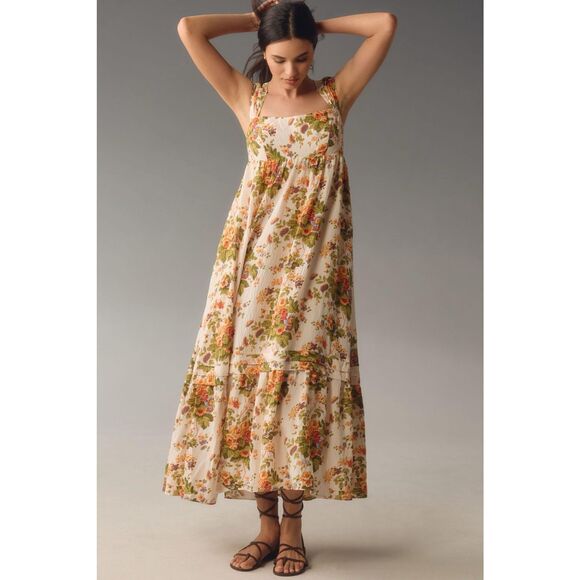 New By Anthropologie Sleeveless Square-Neck Maxi Dress Size S - Picture 1 of 12